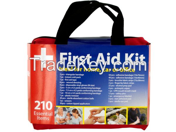 First Aid Kit in Easy Access Carrying Case 