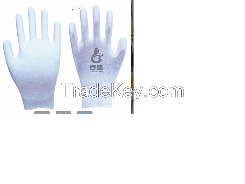 13G polyester glove with PU coated