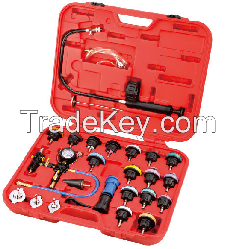 27PCS RADIATOR PRESSURE TESTER & VACUUM-TYPE COOLING SYSTEM KIT