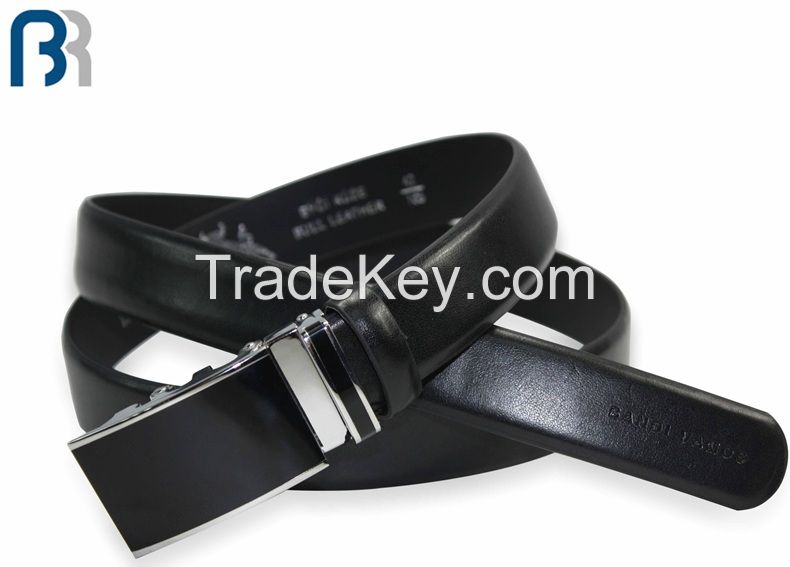 Men's Autolock Embossed Feather Edge PU Belt