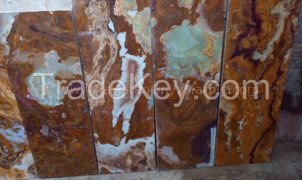 MULTI BROWN/GOLDEN ONYX TILES COLLECTION