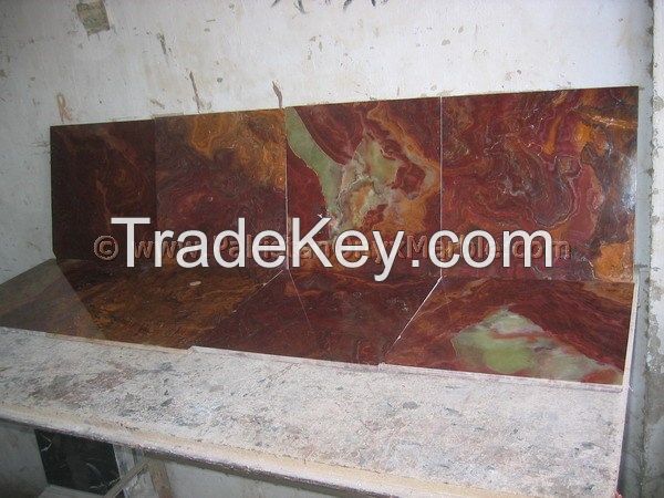 MULTI RED ONYX TILES COLLECTION