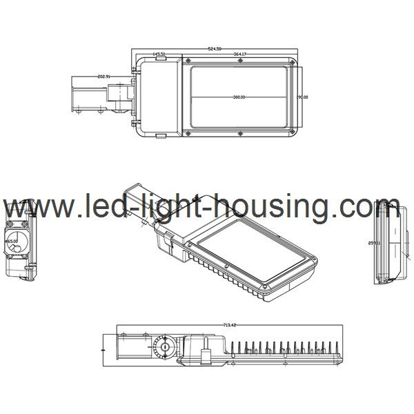 LED Street Light Housing MLT-SLH-60B-II