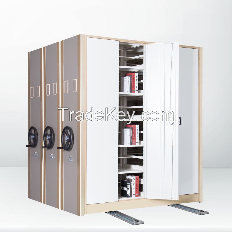 Used Library Steel Mobile File Shelving Cabinet