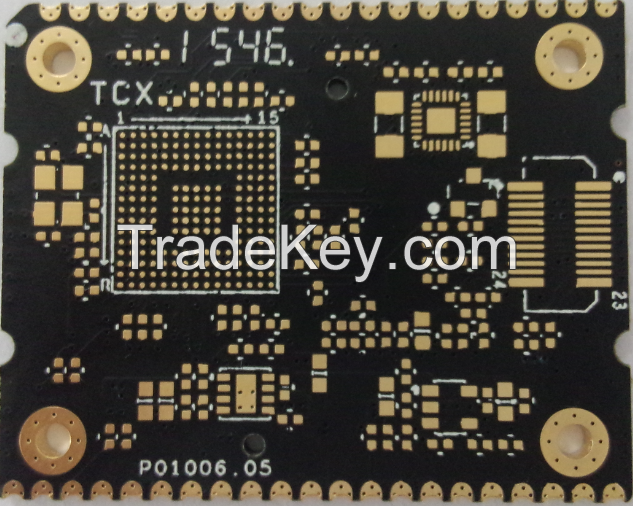 6 layers pcb with half holes plated 