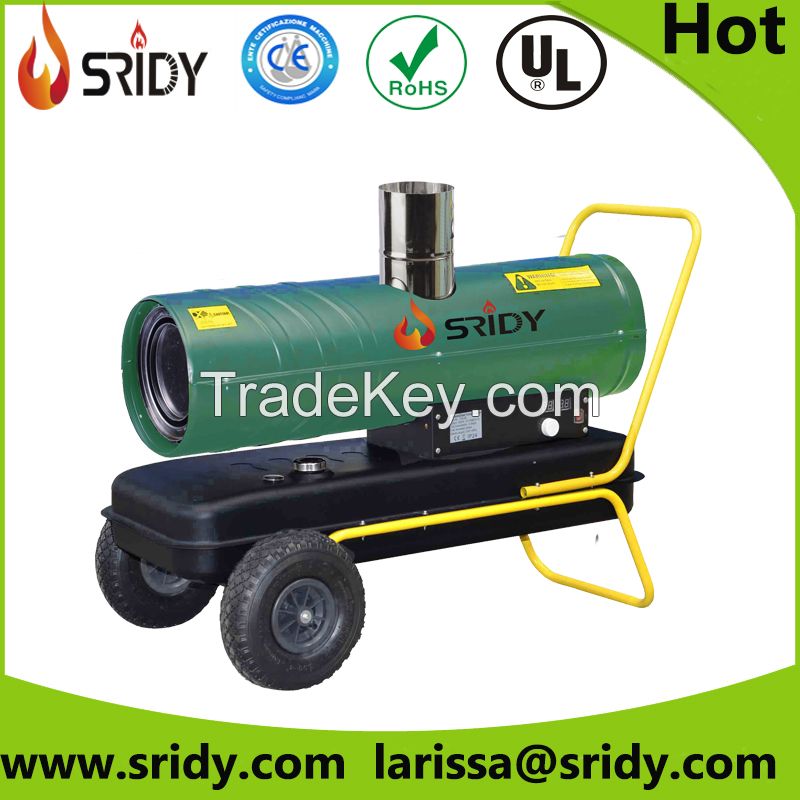 sridy industrial fuel oil forced heater kerosene large heater with wheel CE standard