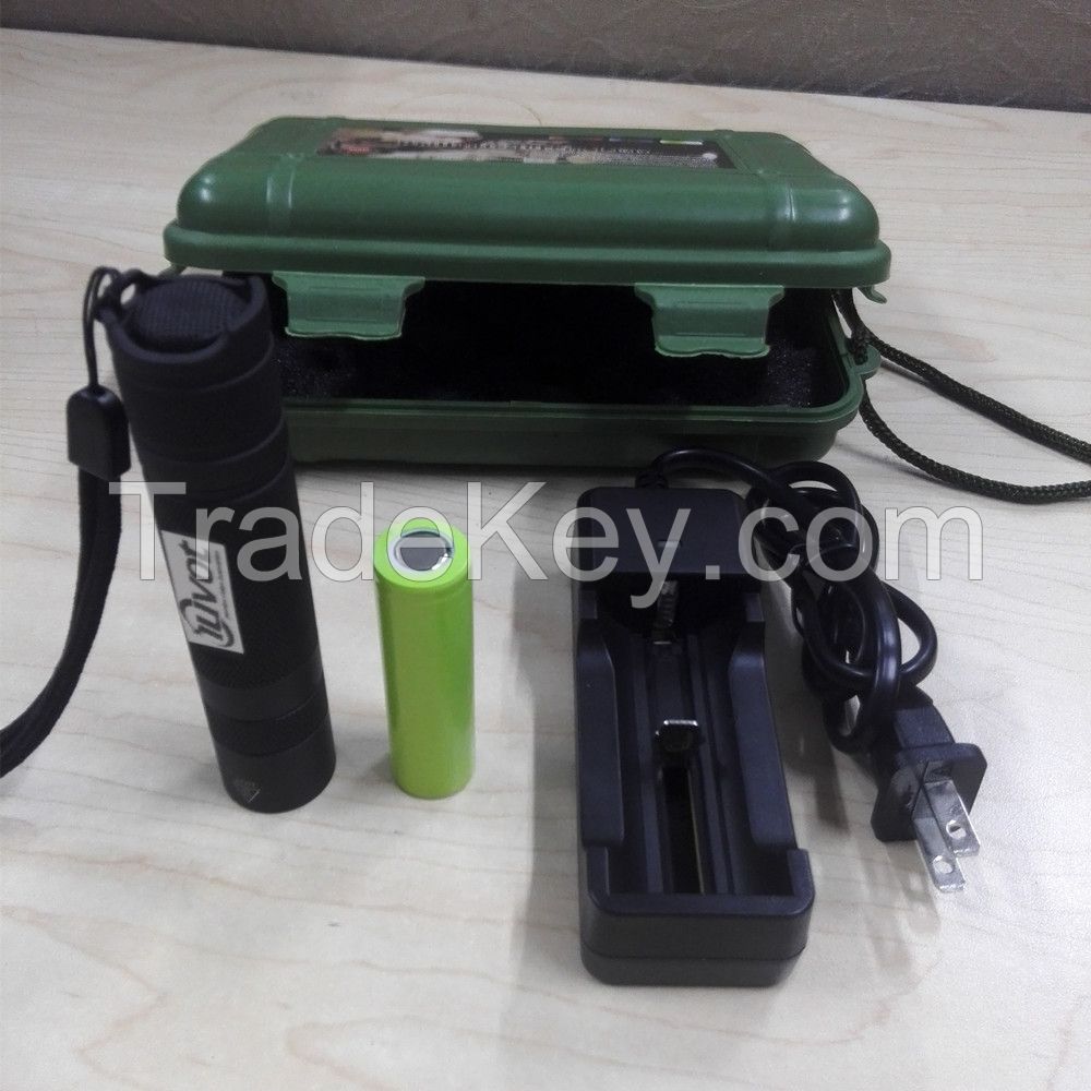 Korea imported SVC 3W uv led flashlight rechargeable