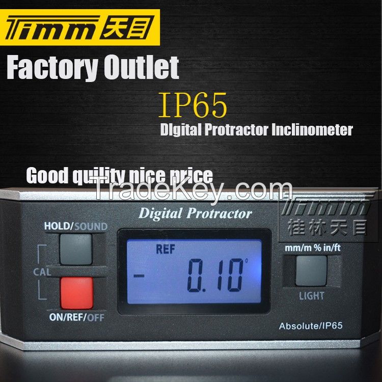 IP65 water proof  Inclinometer V-Groove 0 ~ 360 Degree Angle Finder Meter