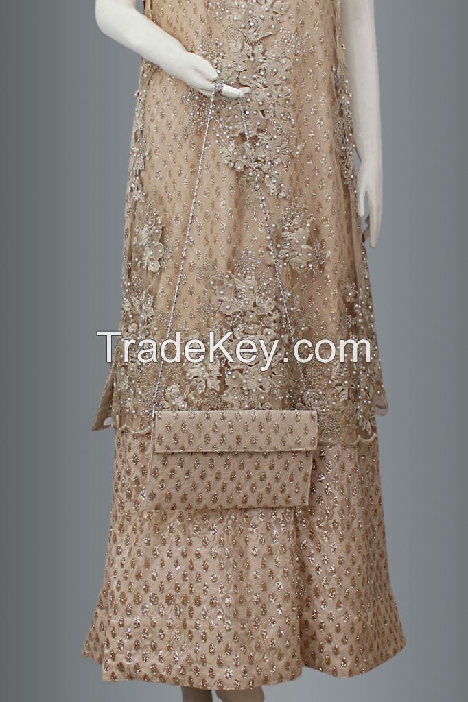 Double layer maxi With Trouser Dupatta 