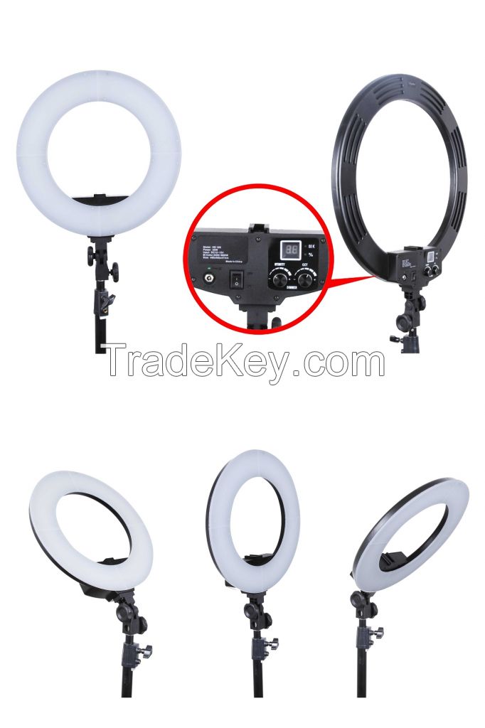 New Arrivel LED Continuous Portable Electrics Ring Light for Make Up and Beauty Video Photo HD-18D