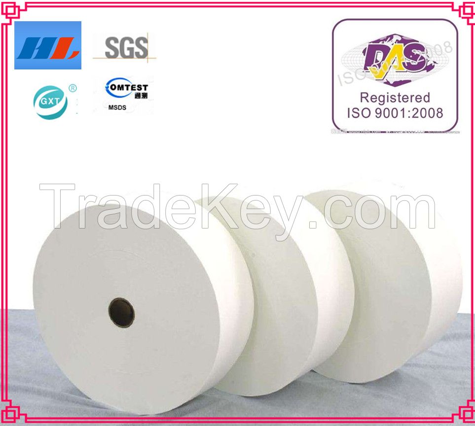 Wood pulp laminated spunlace nonwoven fabric