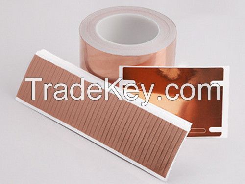 Manufacturer die-cutting thin conductive self-adhesion copper foil sheet for PCB conductor