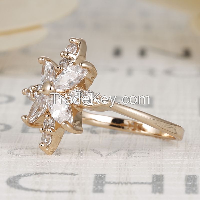 Rose Gold Plated Rings Classic Style Jewelry New Design Fashion