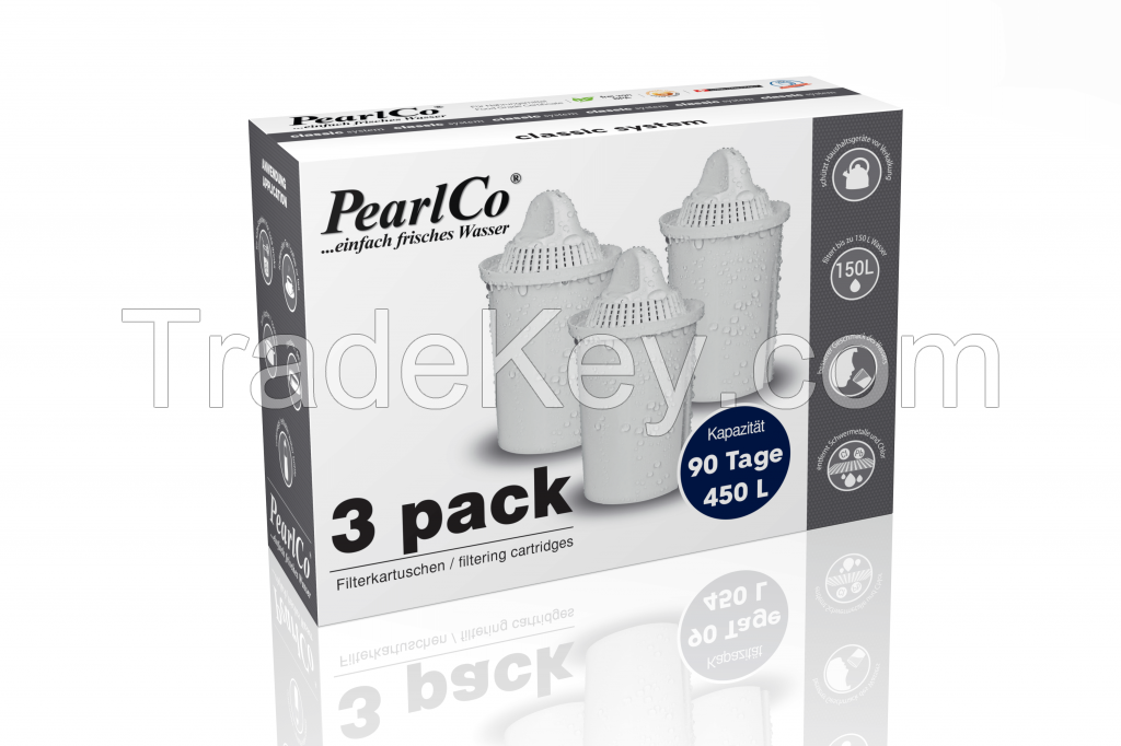 PearlCo classic Water Filter Cartridges (compatible To BRITA classic)