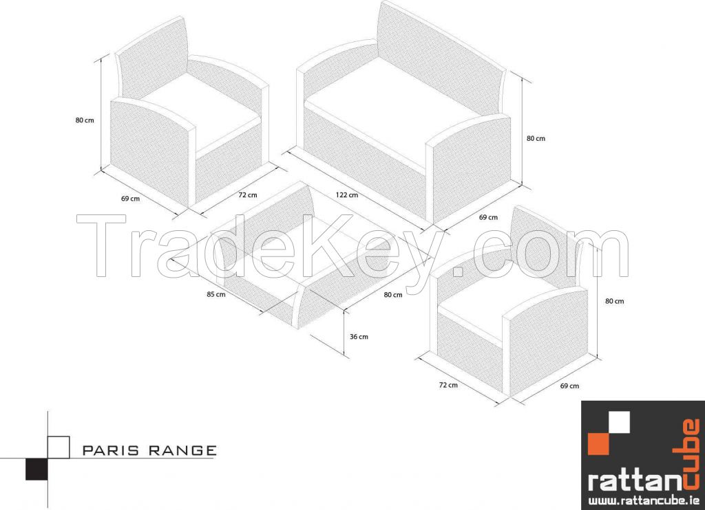 4 Seater Paris Range