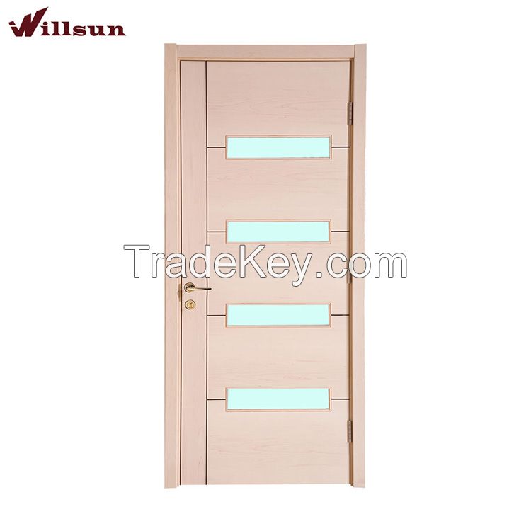 Contemporary gate designs 4-lite glass wood doors for homes