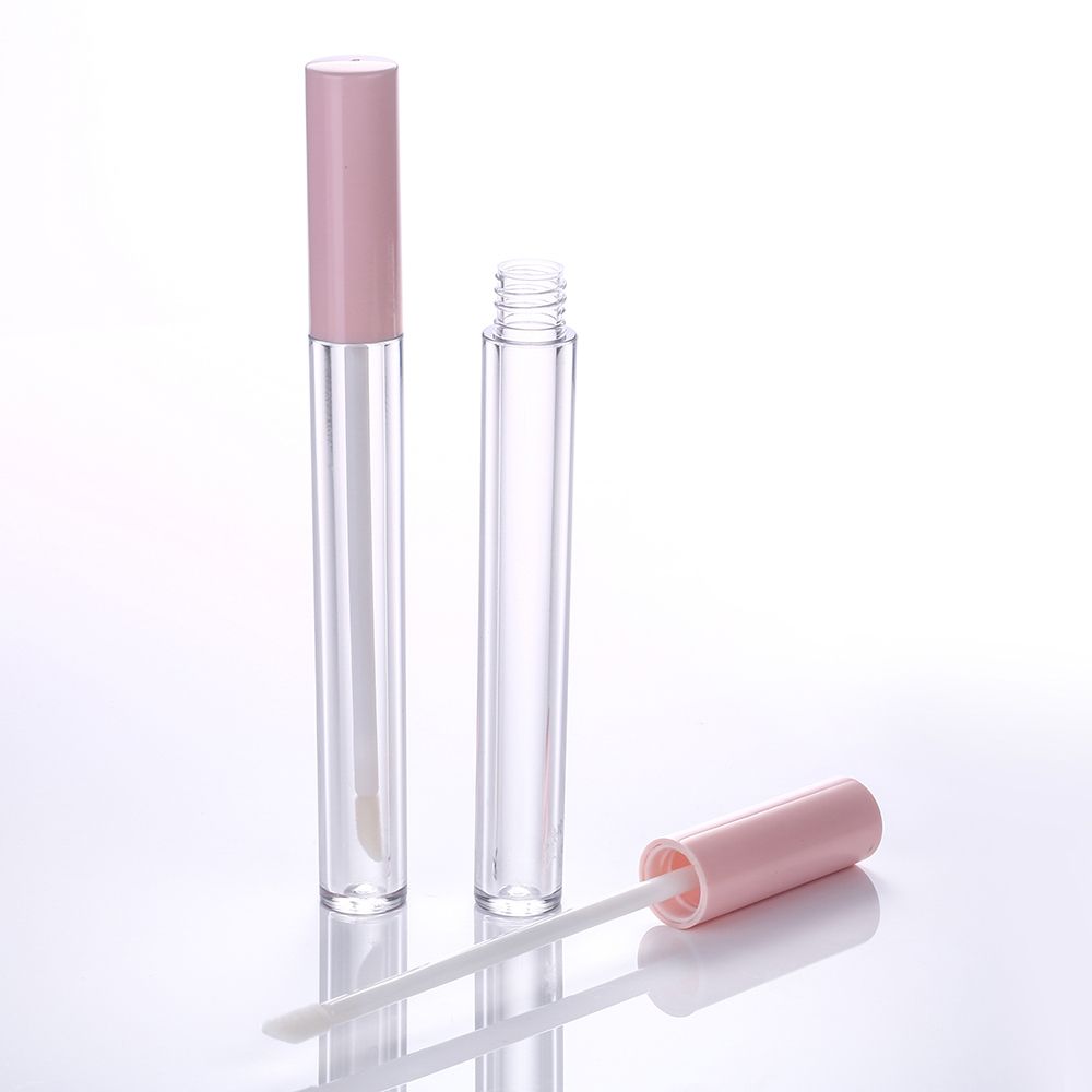 Wholesale custom slim round plastic empty 3.5ml lip gloss