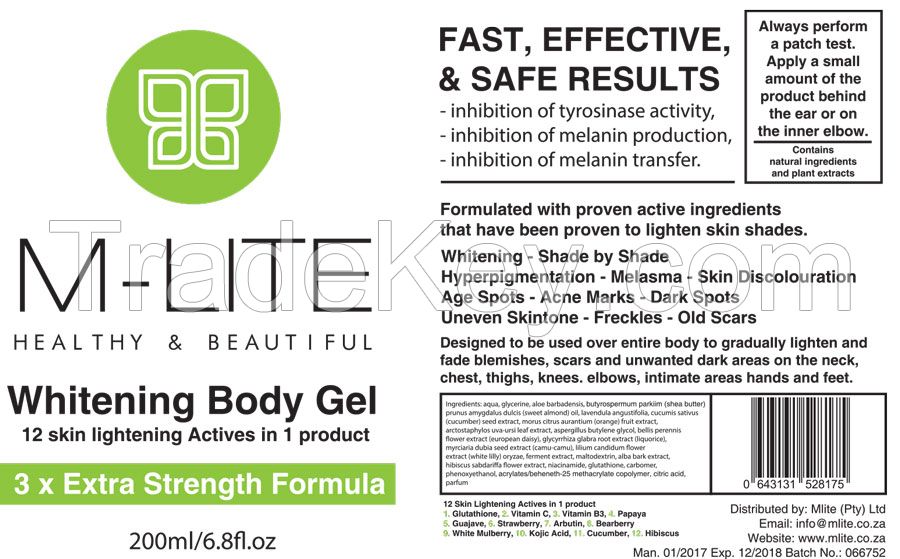 GLUTATHIONE WHITENING BODY GEL