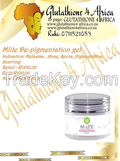 Glutathione De-pigmentation Face Gel