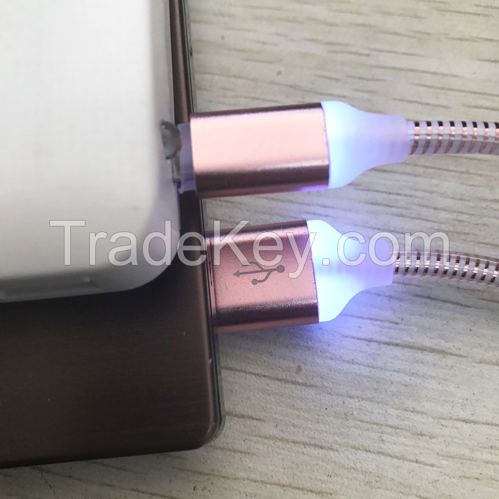 Hot sale led light usb cable for mobile phone charger