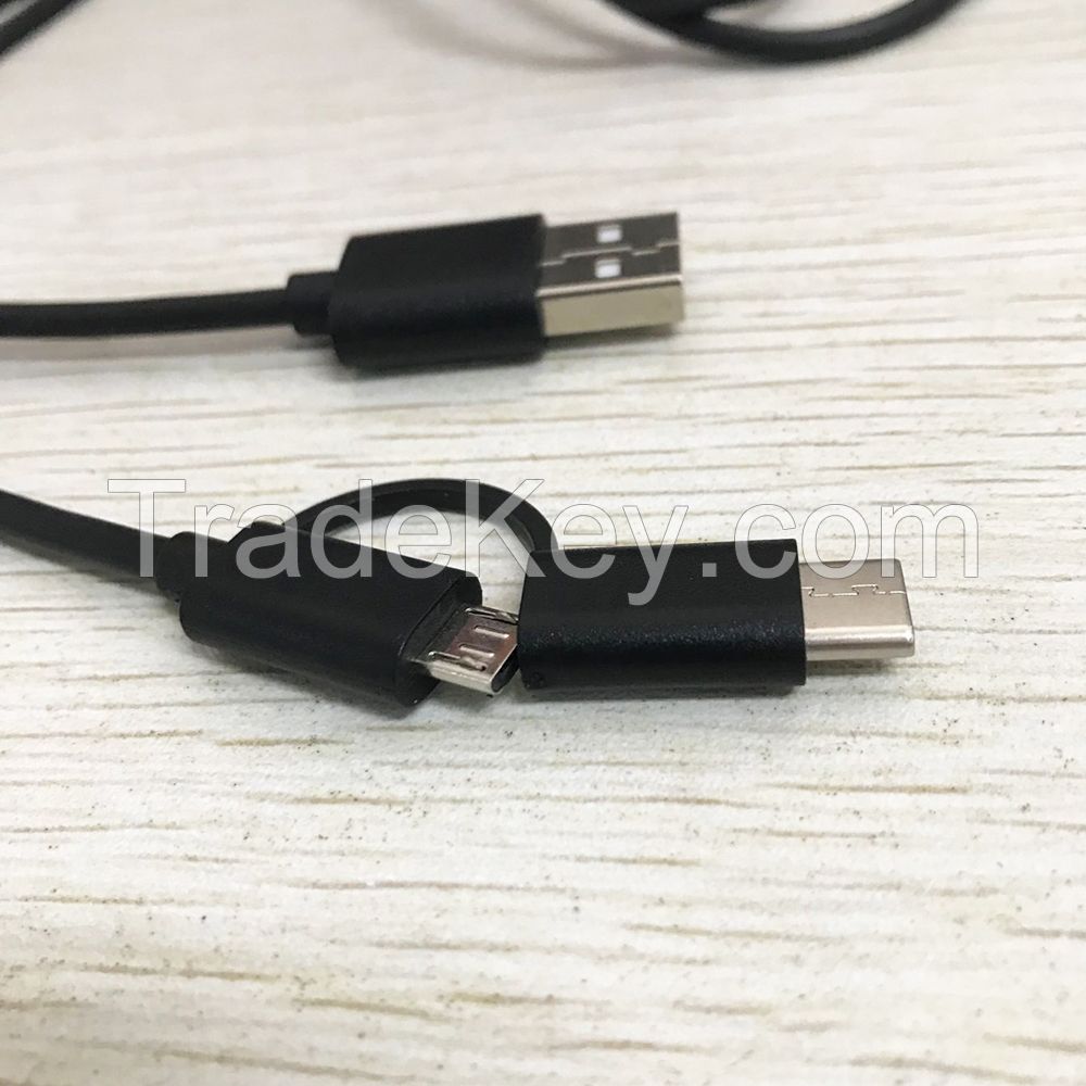 Best price 2 in 1 usb cable micro  type c usb cable