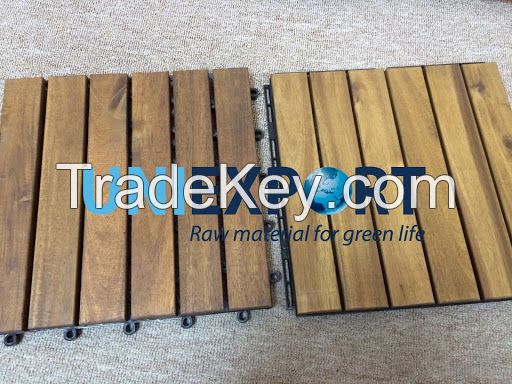 Durable and Eco-Friendly Deck Tiles with Acacia Wood