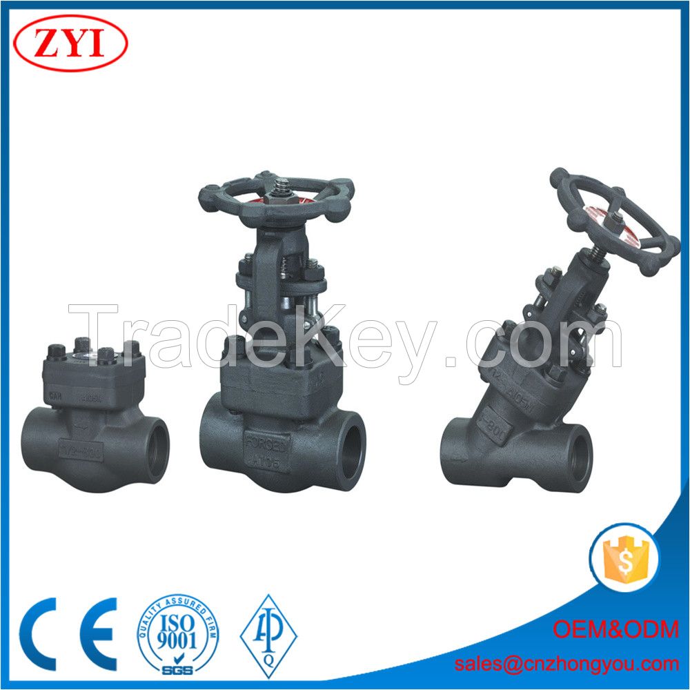 Small Size Forged Steel Gate Globe Check Ball Valves