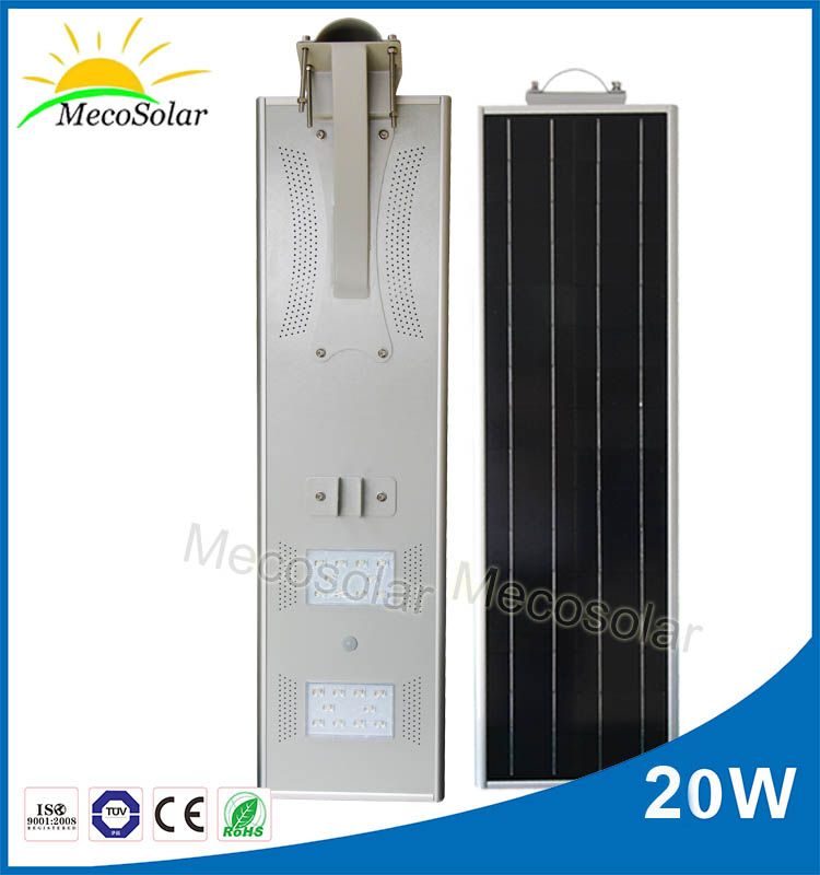 20W integrated solar street light with PIR sensor