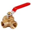Three-way brass ball  valve