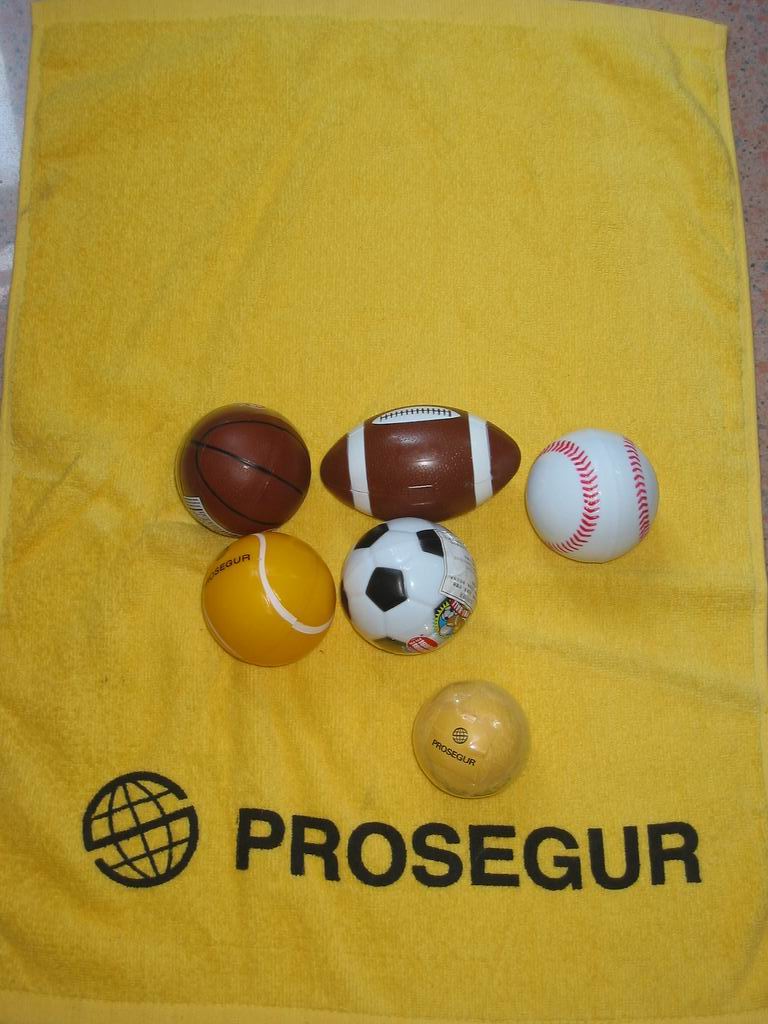 compressed towel in plastic sport ball case