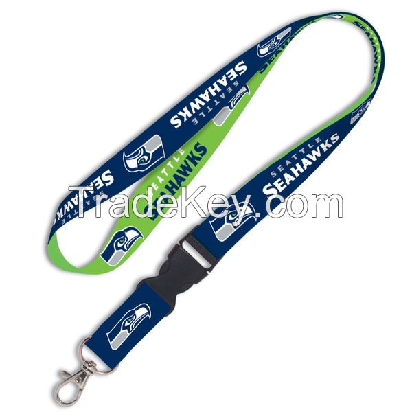 Polyester Badge Lanyard Strap with Detachable Buckle