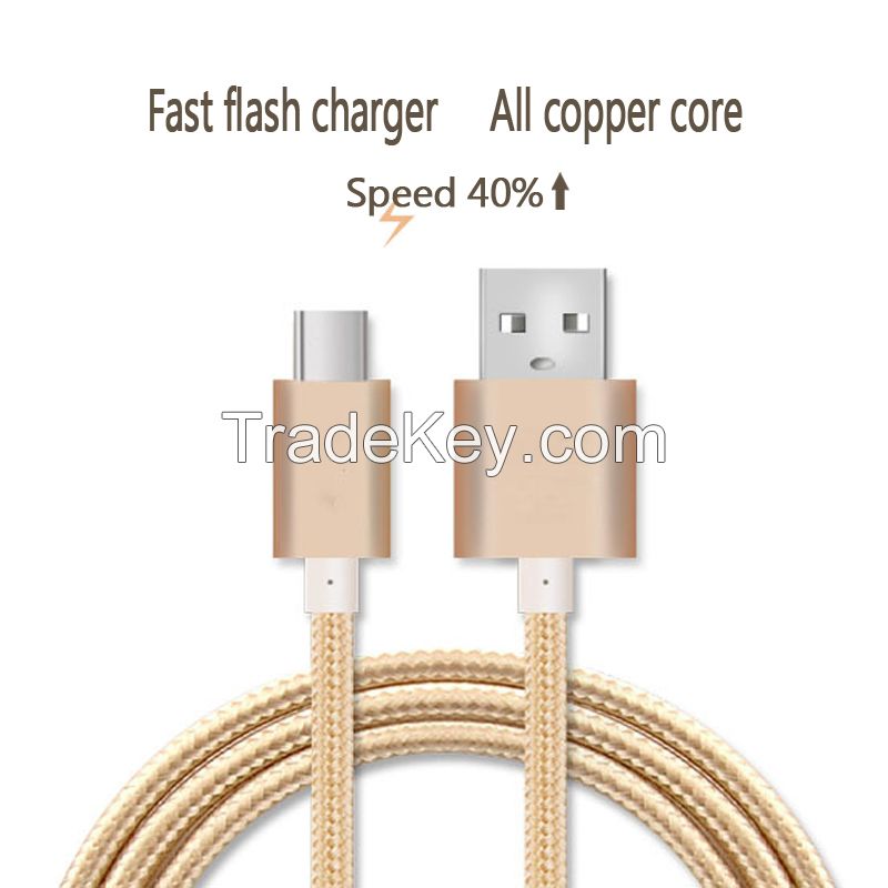 Type C Mobile Phone Adapter Date Cable USB Charger Charging Speed