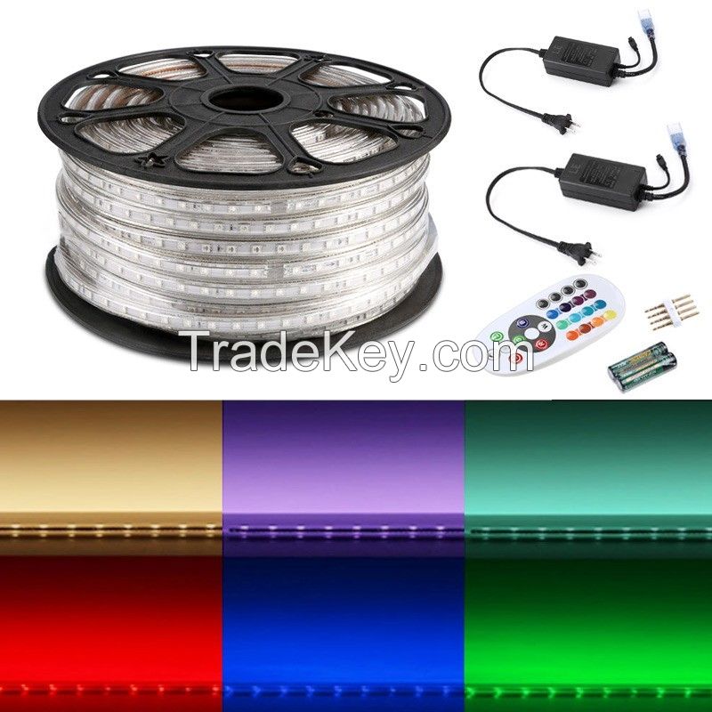 110-120 V AC RGB LED Strip Light Kit,Pack of 164ft/50m