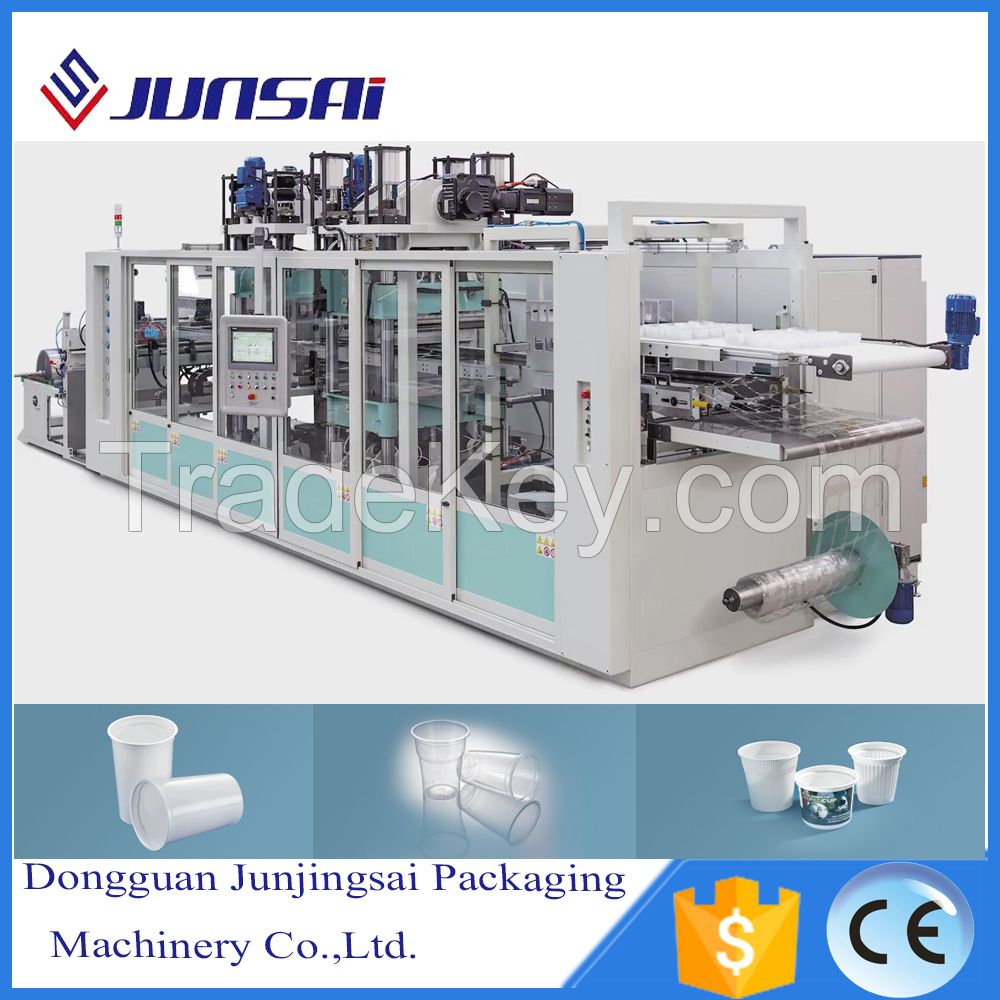 Automatic plastic cup thermoforming making machine