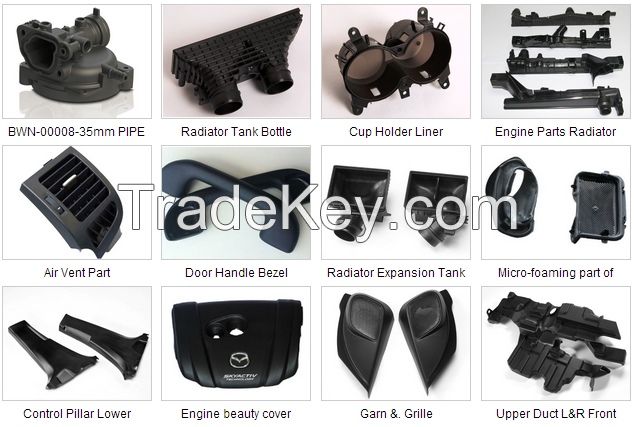 Plastic parts made by our molds