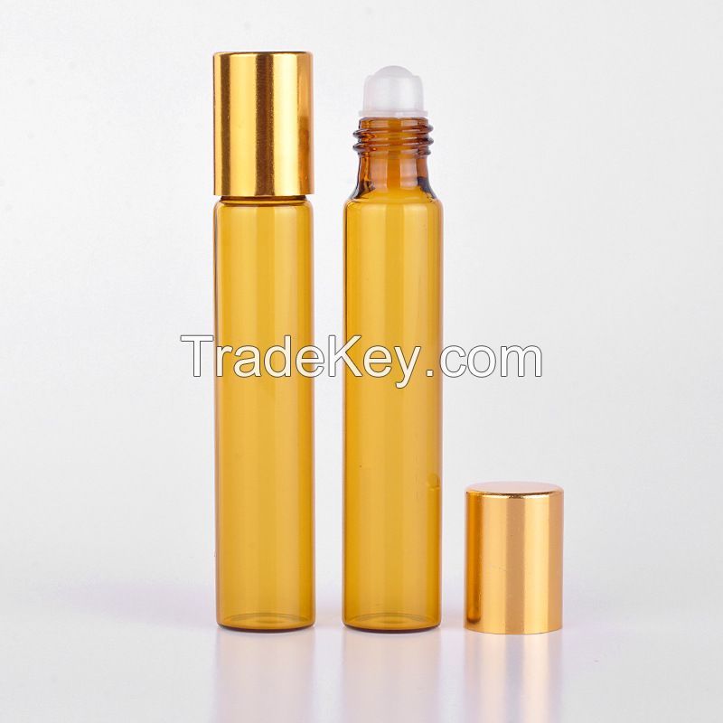 10ml amber colour roll on glass bottle