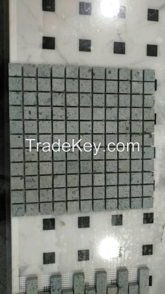 China Green Pedra Hijau Sukabumi Swimming Pool Square mosaic Stone 