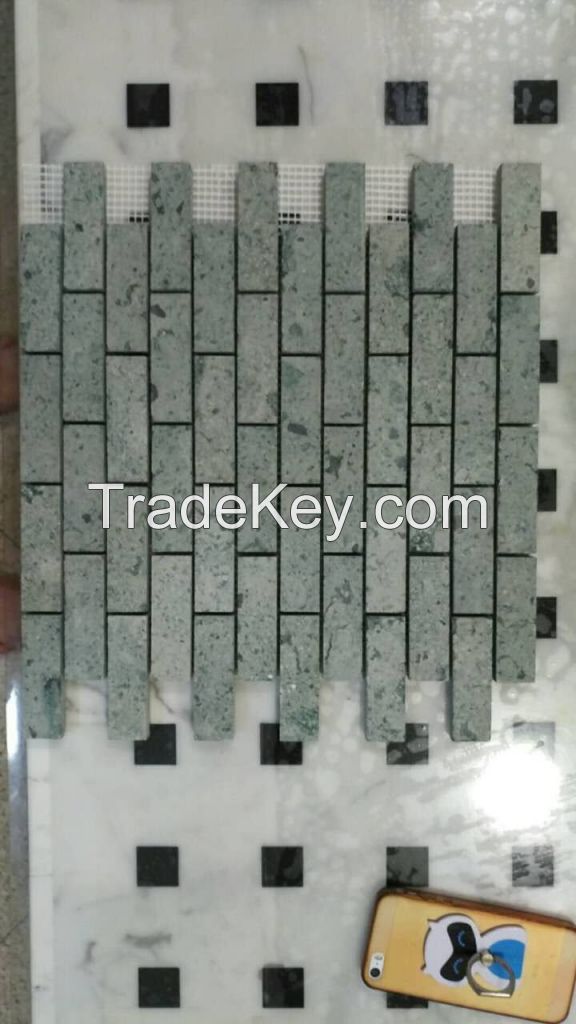 China Green Pedra Hijau Sukabumi Swimming Pool mosaic Stone 