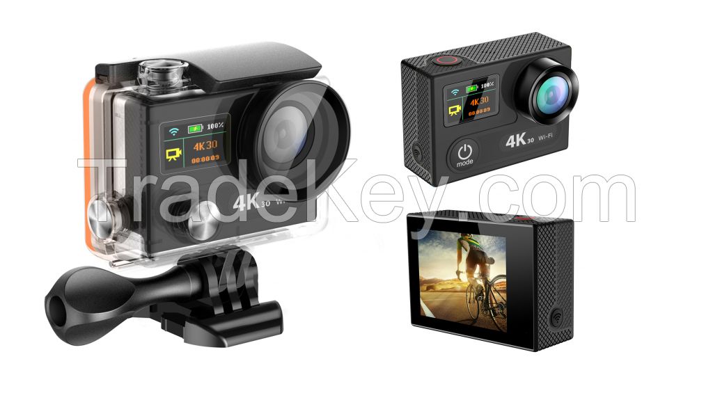 4K Ultra HD WiFi Sport Action Camera 12MP Diving Mode Night Scene  2.0 inch LTPS Screen Dvr Camcorder