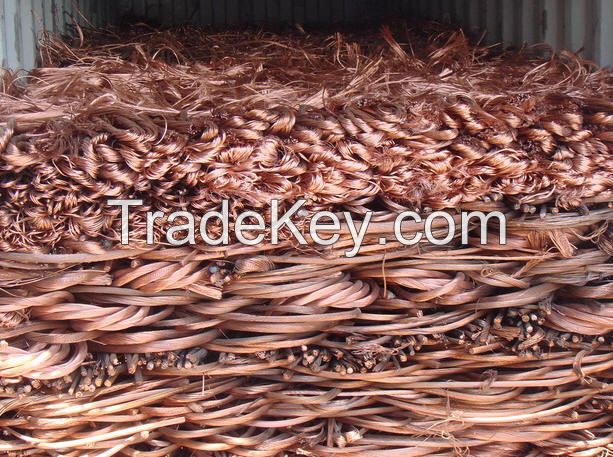 copper wire scrap, millberry scrap, copper cathode, copper pipes and tubes.