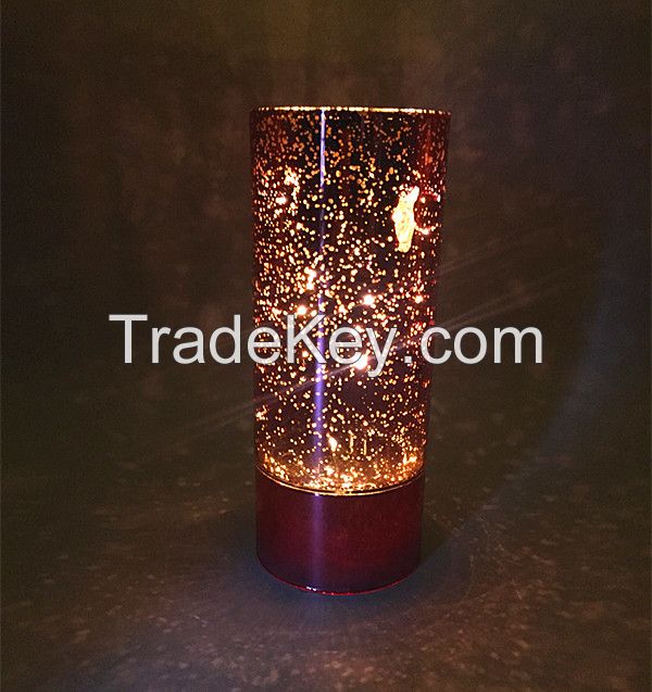 Fairy light Cylinder Hurricane Lamp, Hurricane Jars 3 Piece Table Lamp