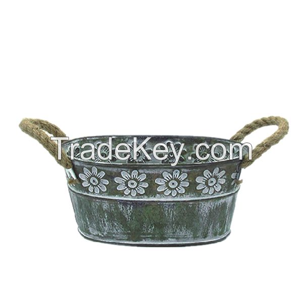 metal flower pot for garden &amp; home decoration