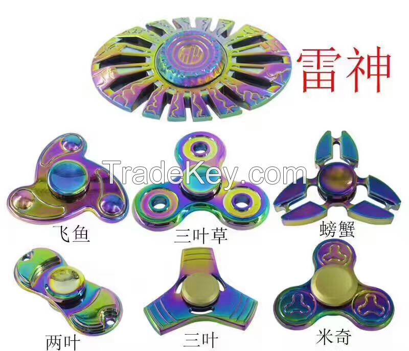 Fidget Spinner Toy Relieve Stress High Speed Focus Toy for Killing Time (2 A A Rainbow)