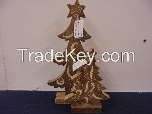 wooden christmas tree