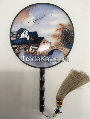 Chinese Traditional Hand Embroidery Fan Suzhou Embroidery
