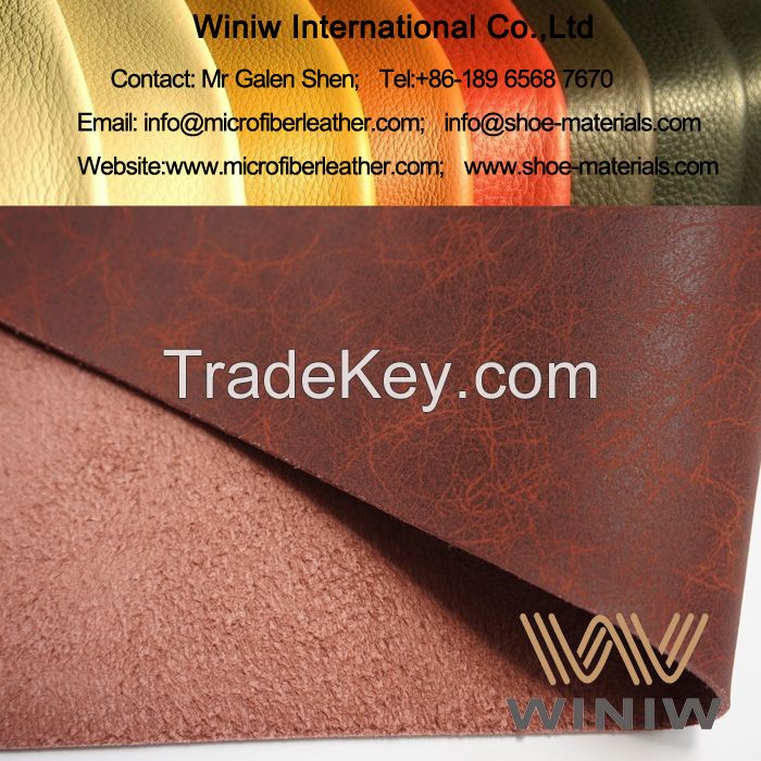 Synthetic Cowhide Microfiber Leather for Furniture Upholstery