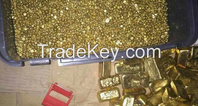 Gold Bar, Gold Nuggent and Gold Dust