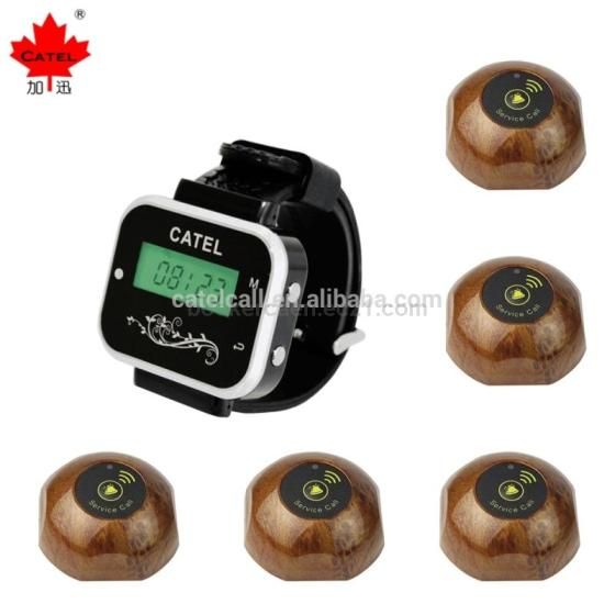 Ctw05 Restaurant Wireless Calling System With Wrist Watch Pager/ Work With Call Buttons 