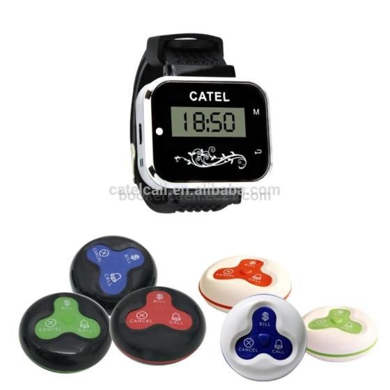 CTW05 Restaurant Wireless Calling System with Wrist Watch Pager/ Work with Call Buttons 