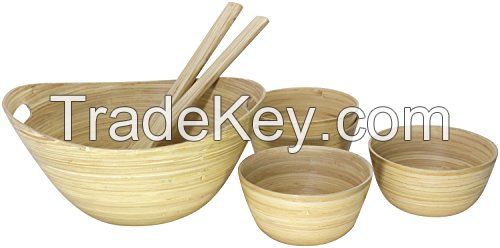 Salad Bowl, spun bamboo bowl